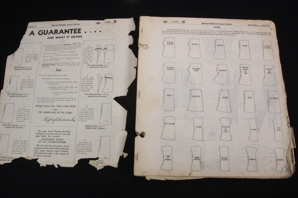 VTG Shapleigh's Tool Division Partial Catalog Rough Reference Keen Kutter DE