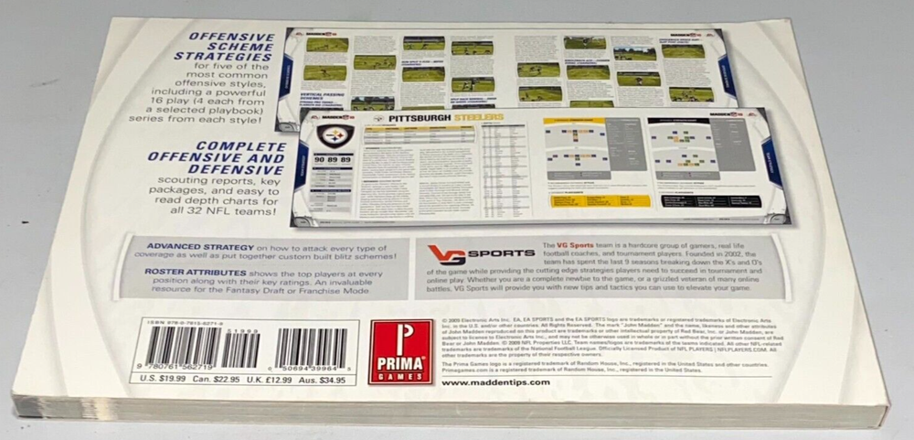 Madden NFL 10: Prima Official Game Guide Paperback 2009