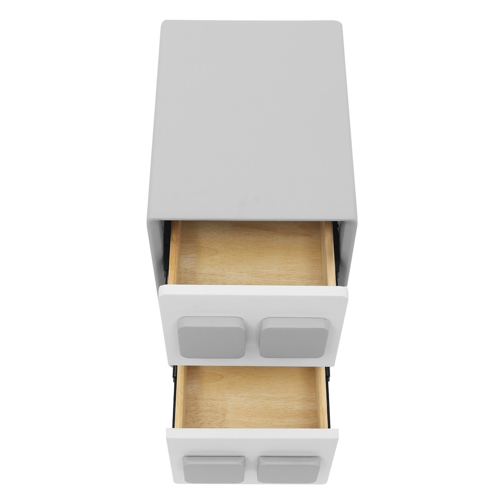 Bedside Table, Minimalist End Table With 2 Drawers, Bedside Table for Bedrooms