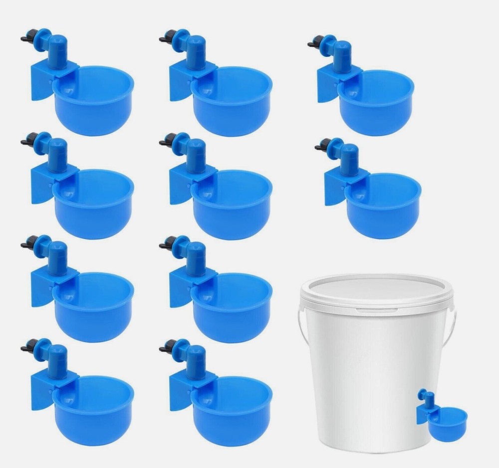 20PCS Automatic Water Cups Poultry Drinker Waterer Chicken Duck Quail Drinking