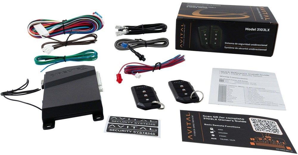 Avital 1-Way Vehicle Security System with Keyless Entry
