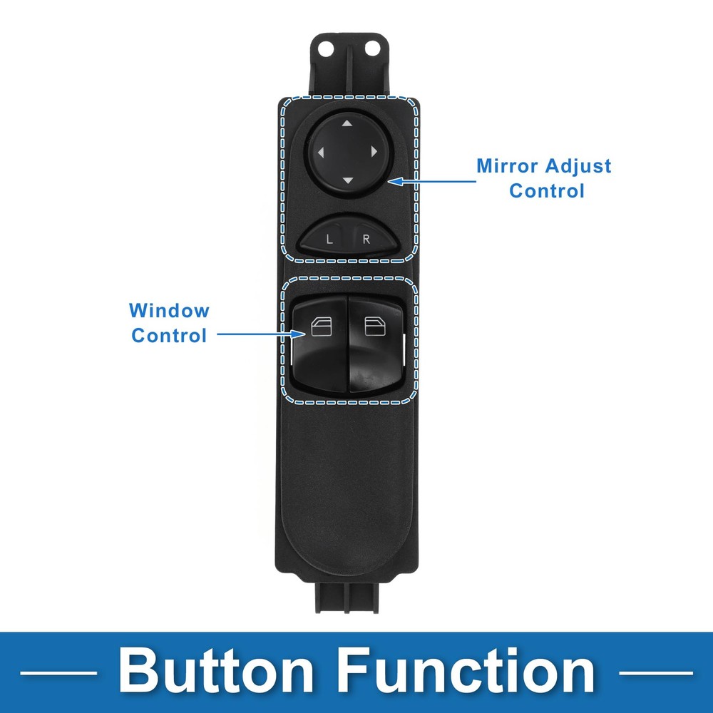 A ABSOPRO Power Window Switch No.9065451613 Control for Black
