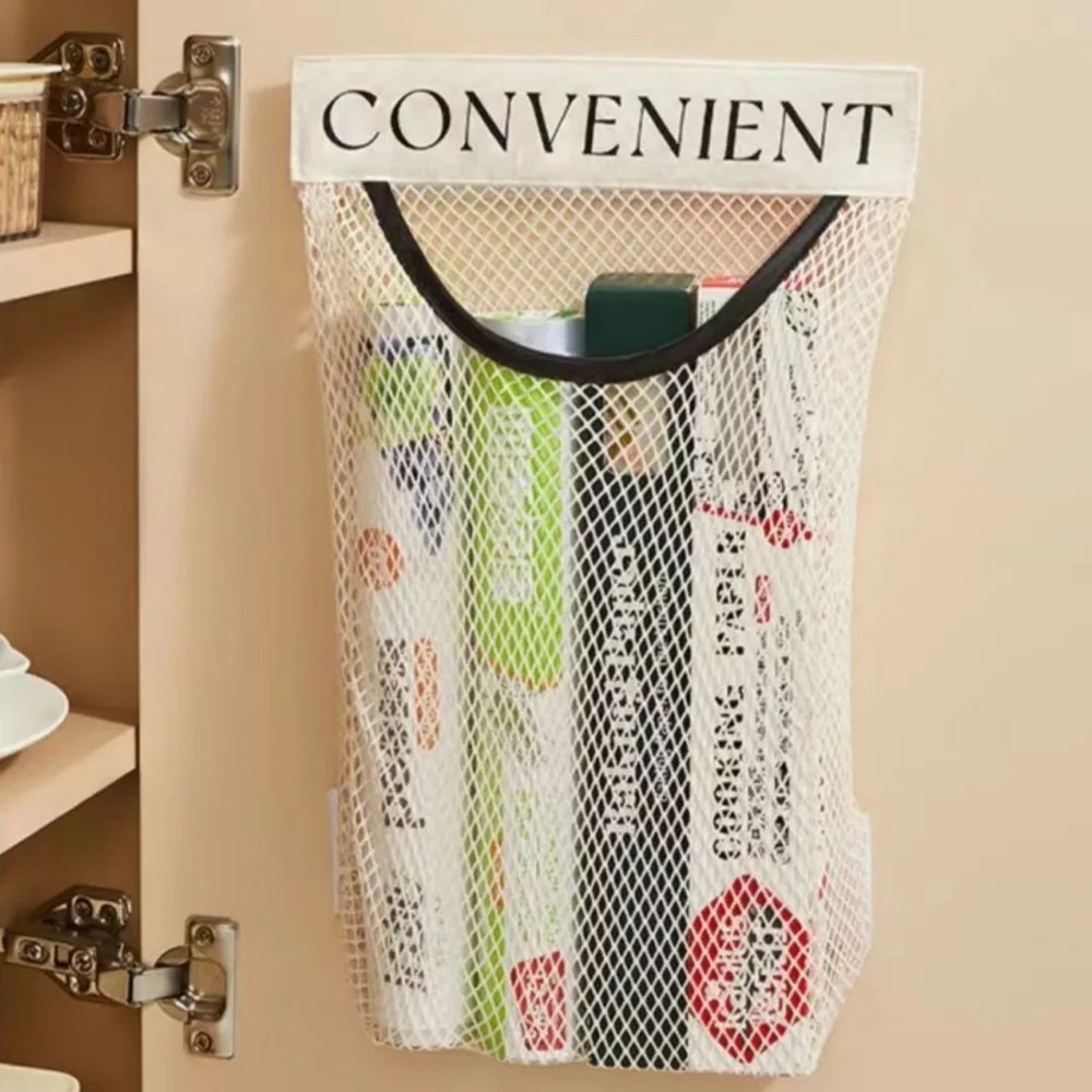 Wall Mounted Plastic Bag Organizer Reusable Storage Holder Kitchen