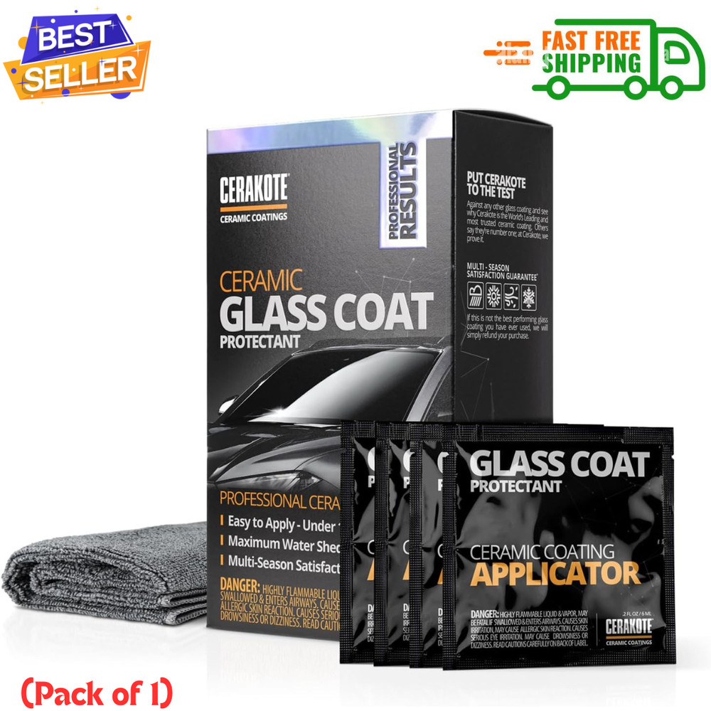 CERAKOTE Rapid Ceramic Glass Coat Windshield Kit Professional Ceramic Coating...