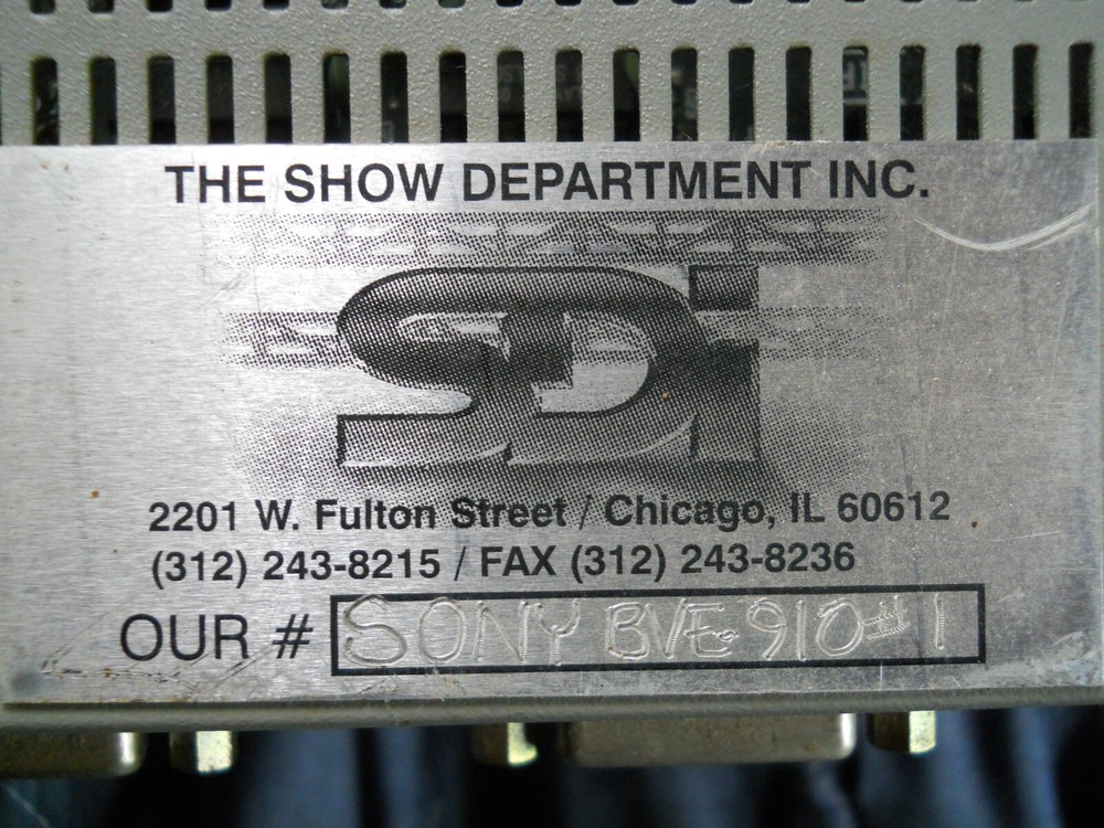 Sony BVE-910 Editing Control Unit Switcher Box Mainframe TURNS ON, UNTESTED