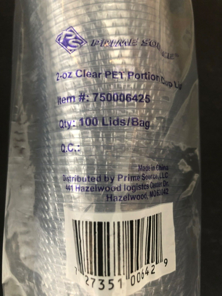 2500 Count Case - Lids for 2oz Portion Container Condiment Salad Dressing Salsa