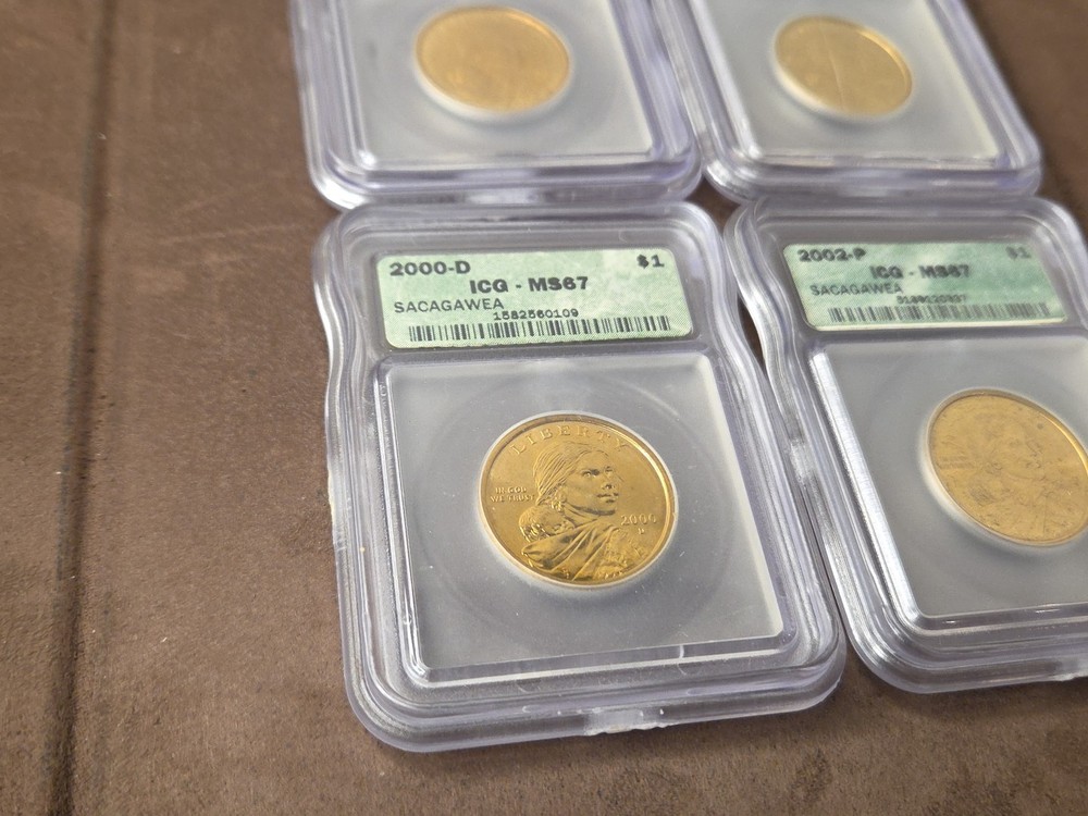 AUTHENTICATED SACAGAWEA DOLLAR COINS ASSORTED YEARS