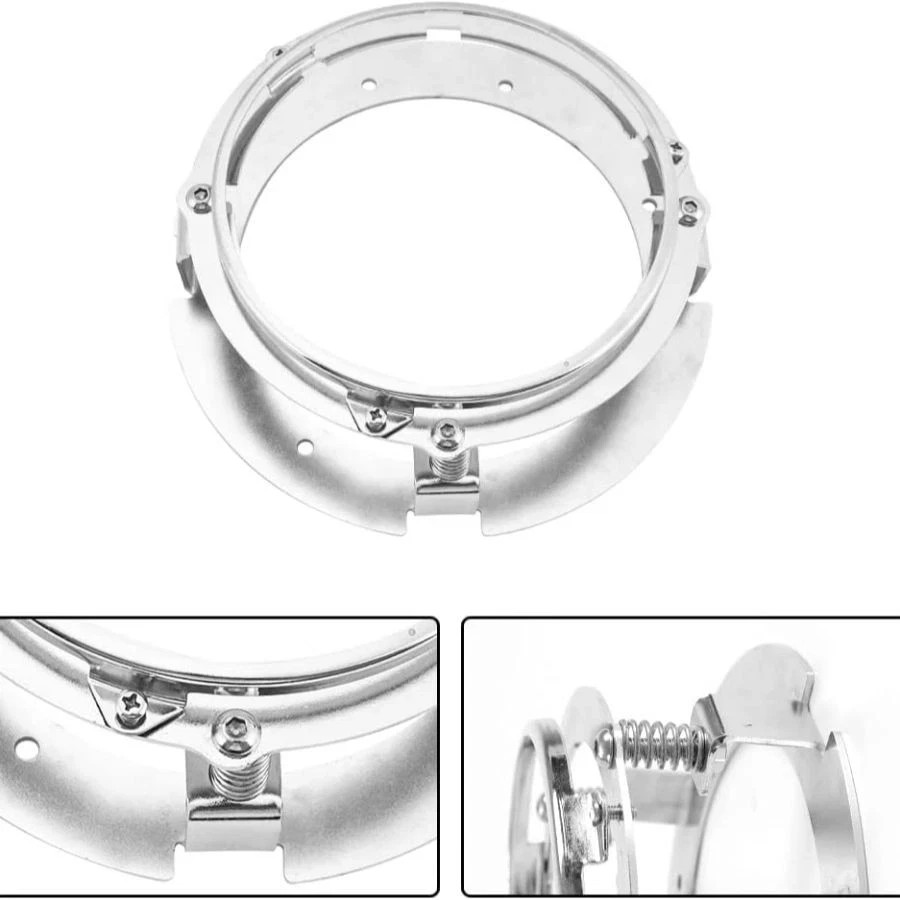 5.75 inch Round Headlight Ring Mounting Bracket Compatible with Motorcycle Headl
