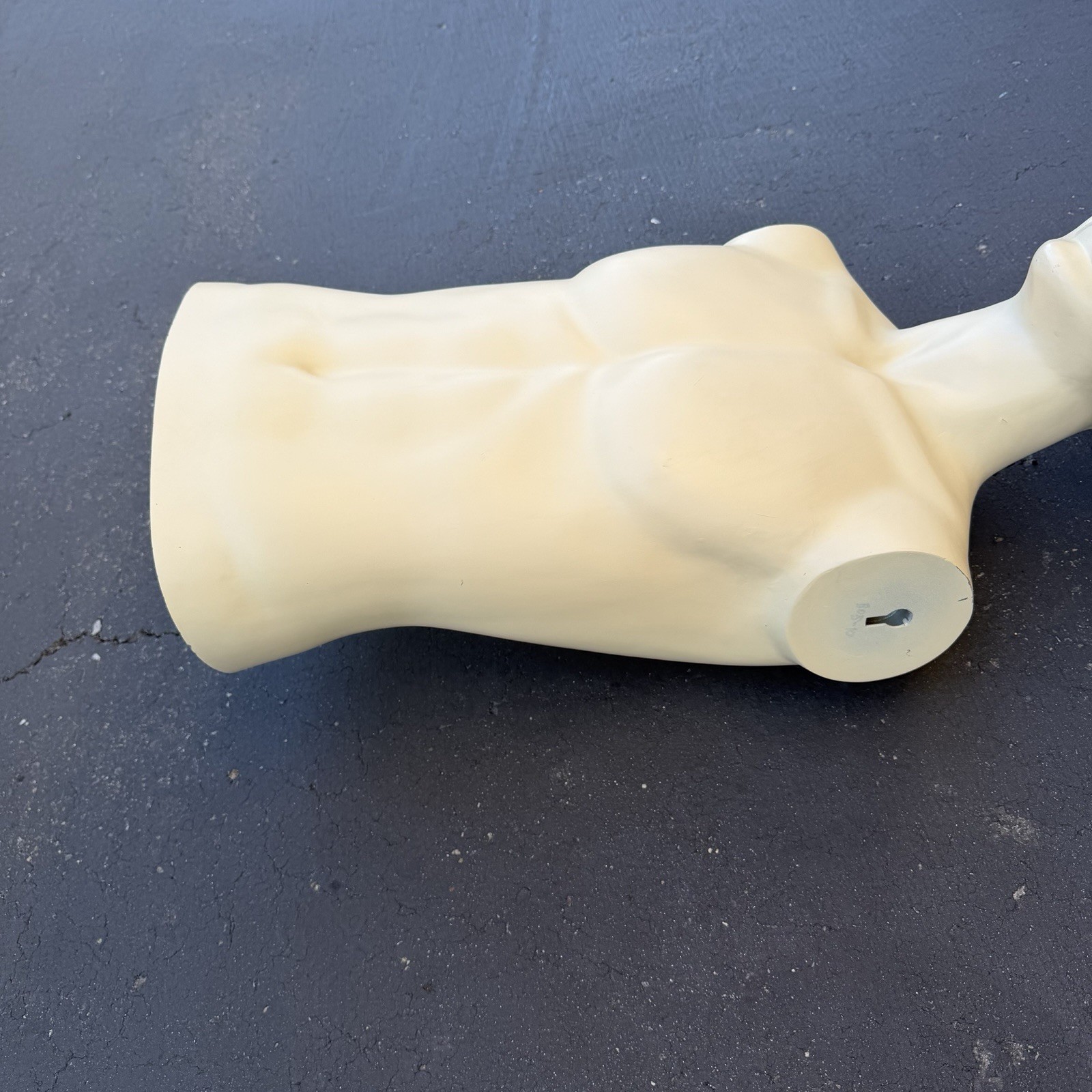 Lady Lulu Vintage Mannequin Torso Head Male Man Muscle Blue Spike Hair Smiling