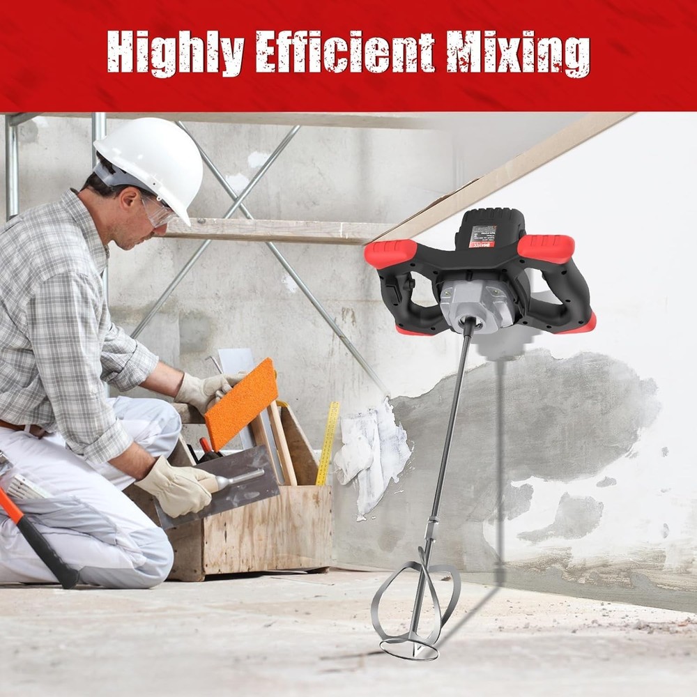 Multi-Purpose 110V Cement Mixer - Efficient Mixing for Plaster, Grout & More