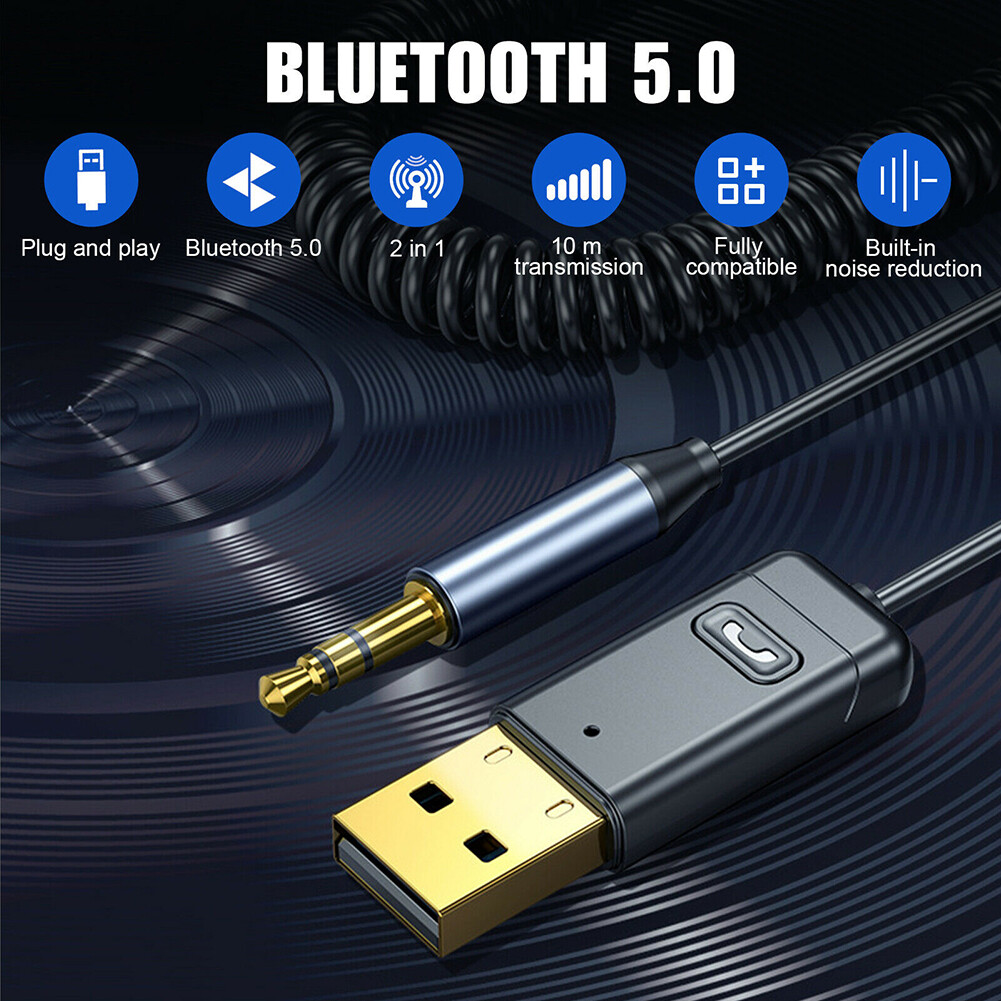 Wireless USB Bluetooth 5.0 Audio Transmitter Receiver Adapter For PC TV Car LOT