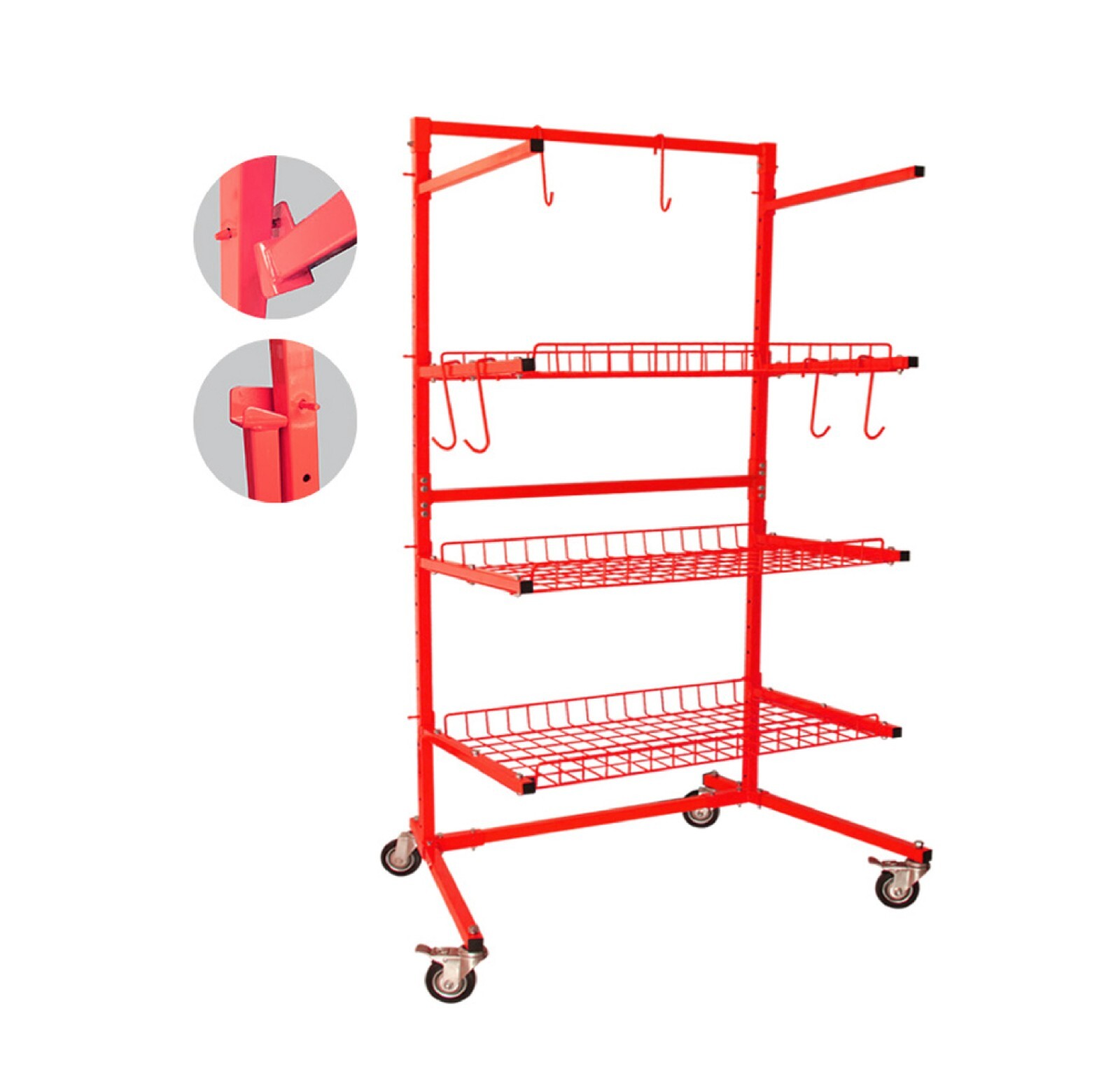Automotive Parts Management Storage Cart - B Series - Shelves Workshop Trolley