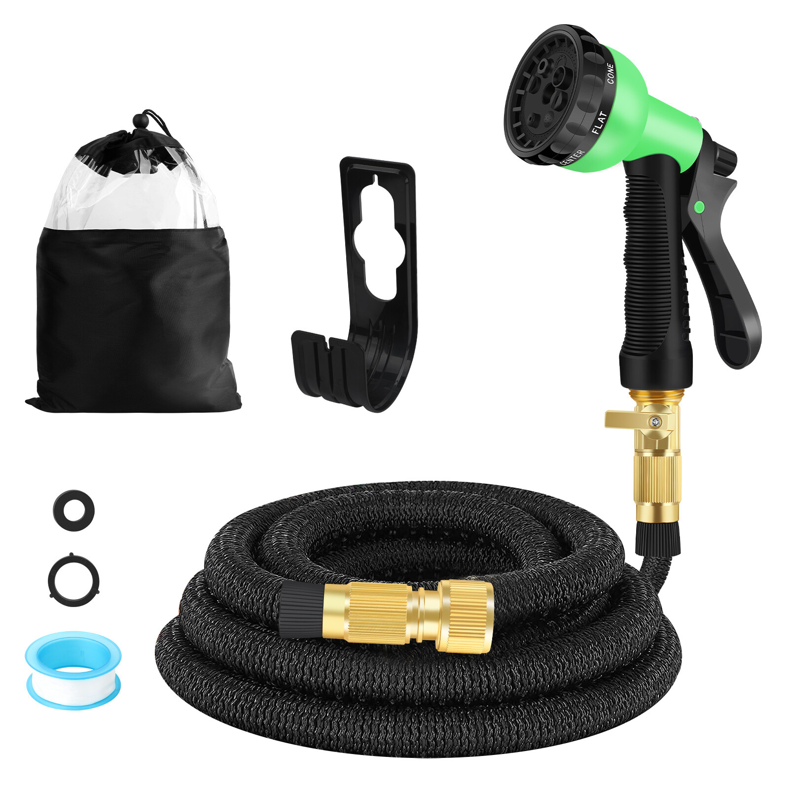 25ft / 50ft / 100ft Expanding Water Hose No-Kink Garden Hose with Nozzle