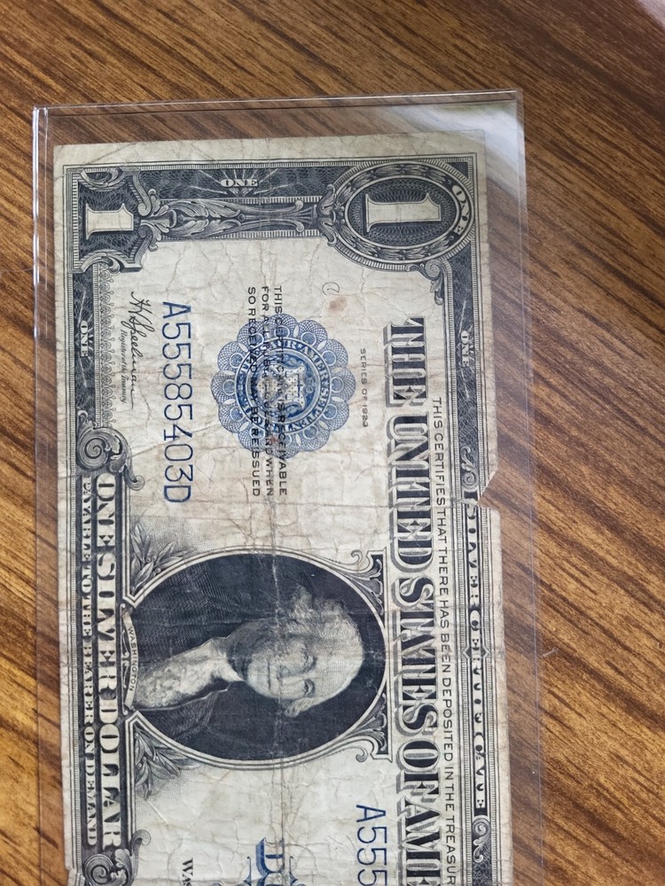 1923 $1 ONE DOLLAR ” SILVER CERTIFICATE LARGE SIZE NOTE