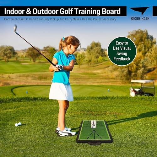 Birdie Mat Pro Premium Swing Training Mat for Analyzing Swing Path and Green