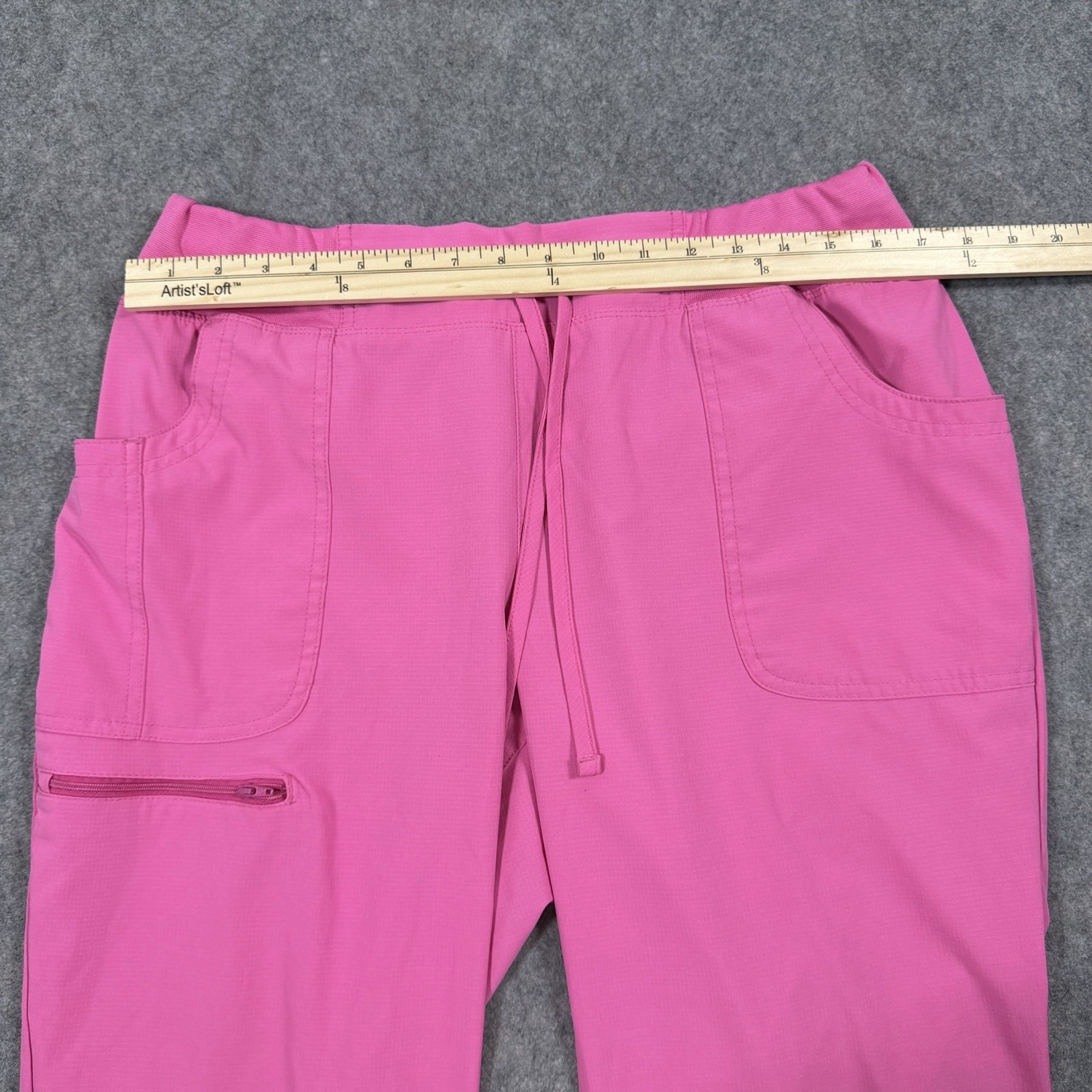 Heart Soul Scrubs Pants Women's Size Large Petite (Actual Fits W34xL29) Hot Pink