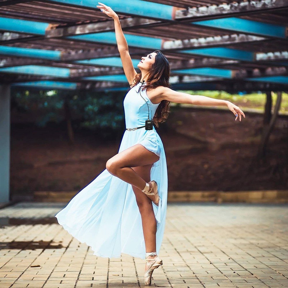 2-Pack Lavalier Lapel Microphone Compatible with Sennheiser Wireless Black