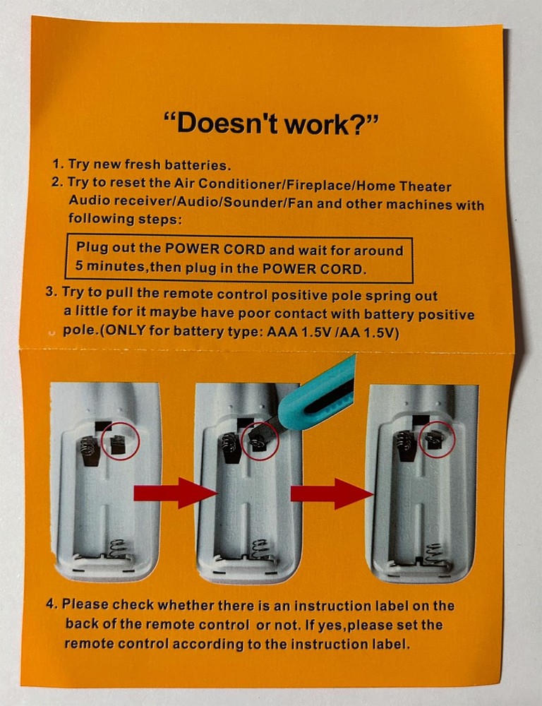 YAOHUIMI Replacement for Pleasant Hearth Fireplace Remote Control Model black