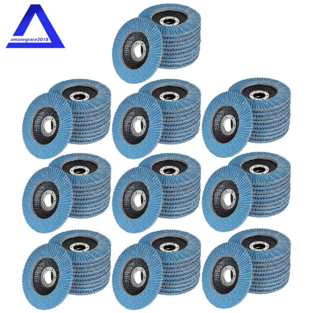 4-1/2" Flap Sanding Disc 40 60 80 120 Grit 4.5 Grinding Wheels for Angle Grinder