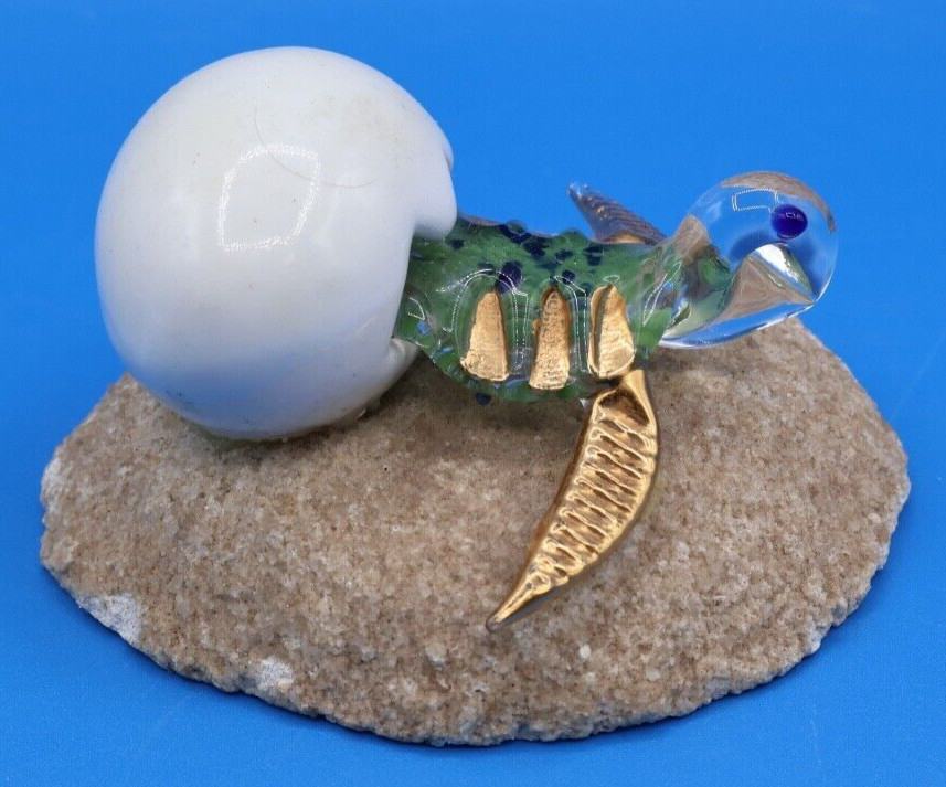 HATCHING SEA TURTLE SCULPTURE..unique good condition.  Its TURTLE TIME
