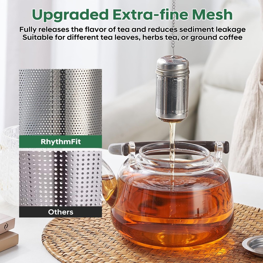 2 Pack Tea Infuser For Loose Leaf Tea, Extra Fine Mesh Tea Diffusers For Loos...