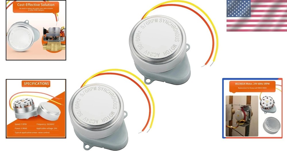 Long-lasting 24V Motor for Zone Valve - 2Pack