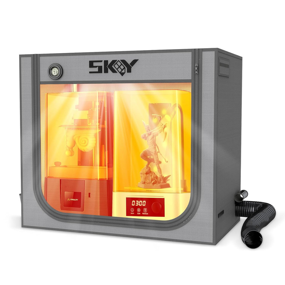 Large Resin 3D Printer Enclosure with Ventilation Kit LED Light, 3D Printer Vent