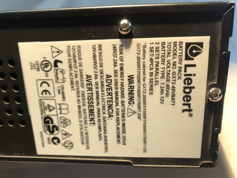 Liebert GXT2-48VBATT External Battery Pack For GXT2 700-2000VA Systems WORKING