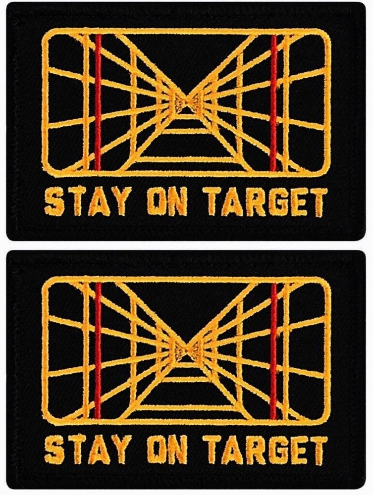 Stay on Target Jedi Embroidered Morale Patch | 2PC HOOK BACKING 3"x2"