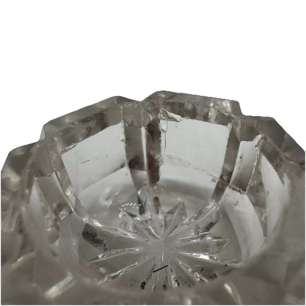 Antique 3 EAPG Notched Panel Hexagonal Open Salt Cellars Dips