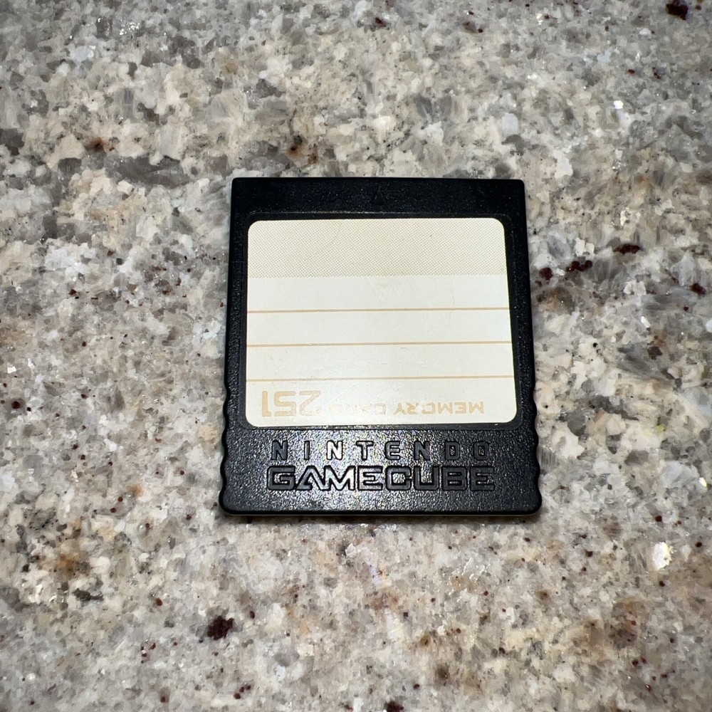 Nintendo Gamecube Memory Card Official OEM 251 Block Black