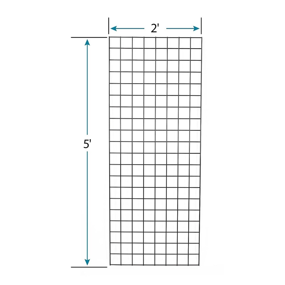 Wire Grid Triangle Tower Display Rack Casters Rolling Castors Black 2' x 5 ½' H