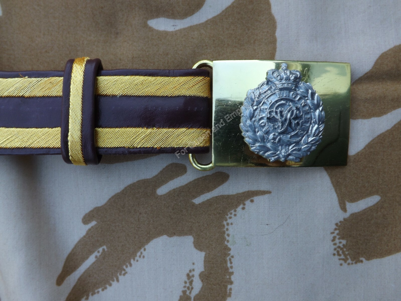 Repro Victorian Royal Engineer Officer Sword Belt. Large size.