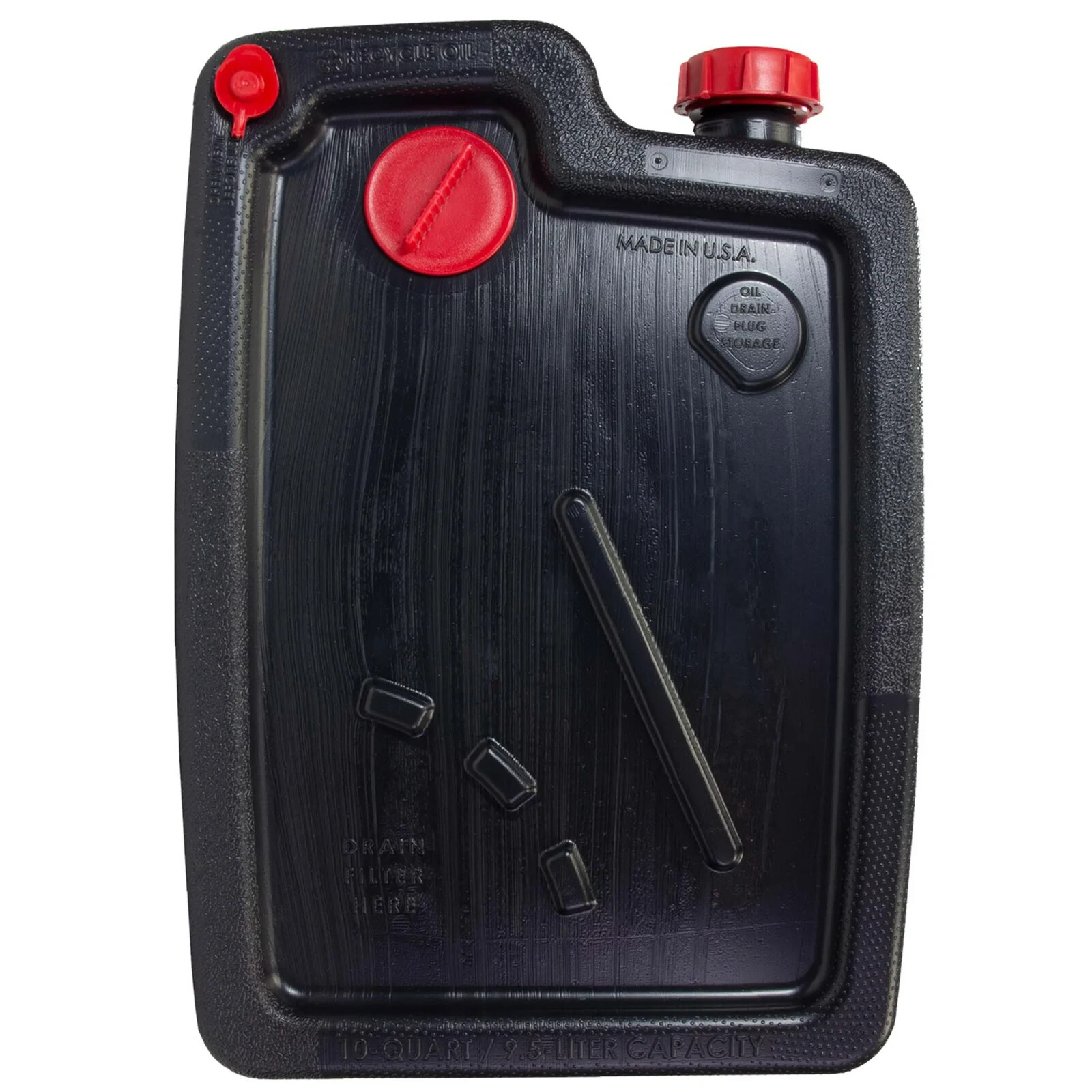 Oil Change Drain Container 10 Quart Large Pan leak-proof High Capacity Car Auto