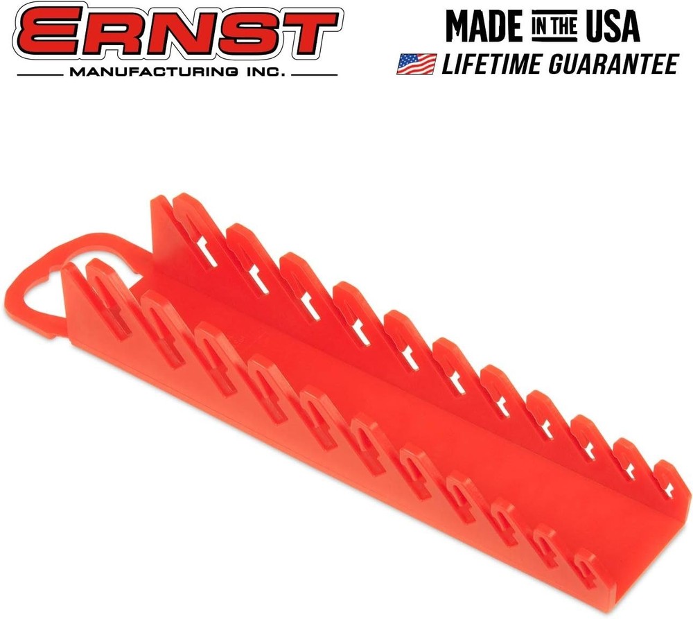 Portable Red Wrench Organizer - 11 Tool Capacity for Efficient Tool Storage