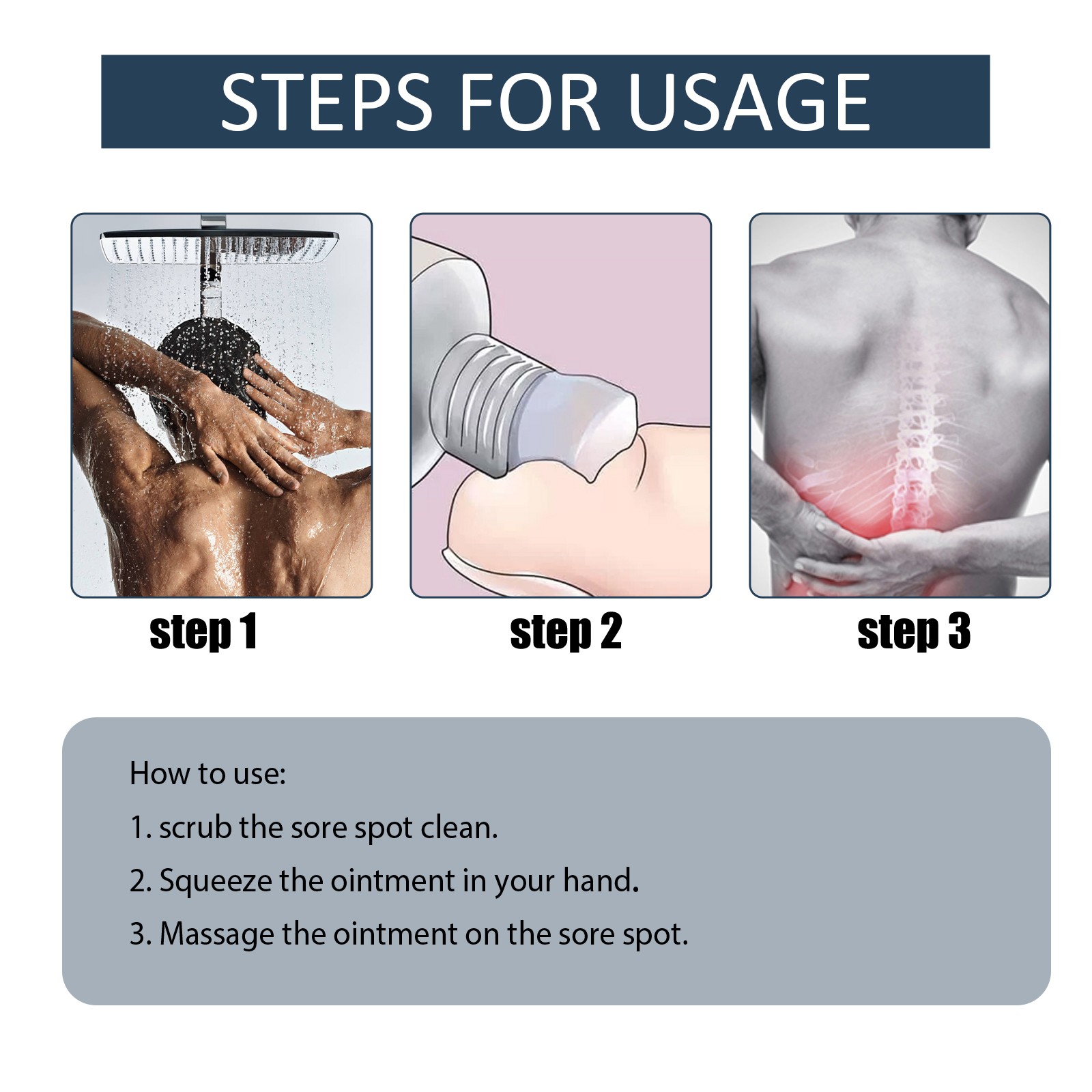 Muscle Massage Cream Warming Soothing for Back Knee Joint Daily Care