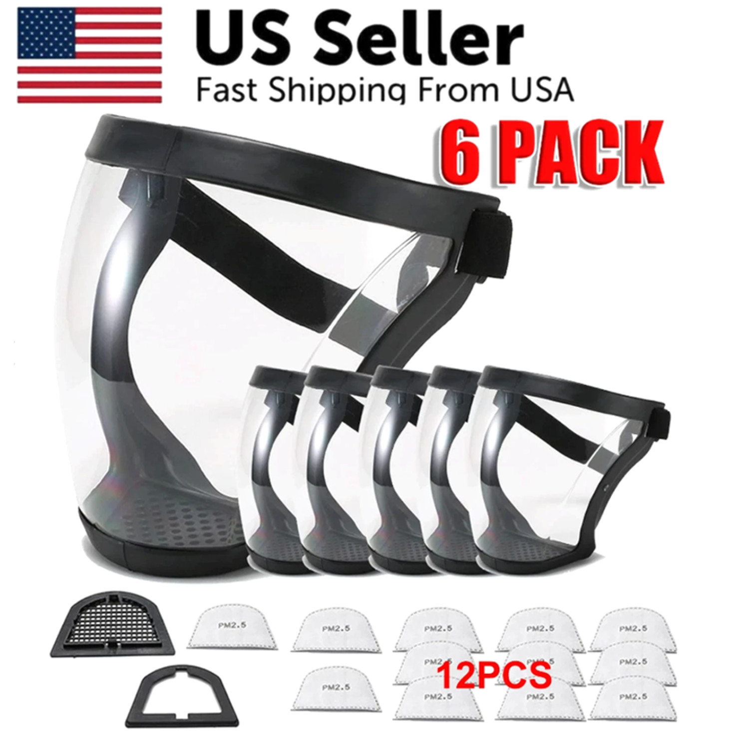 Mask Anti-fog Shield Safety Full Face Super Protective Head Cover Transparent