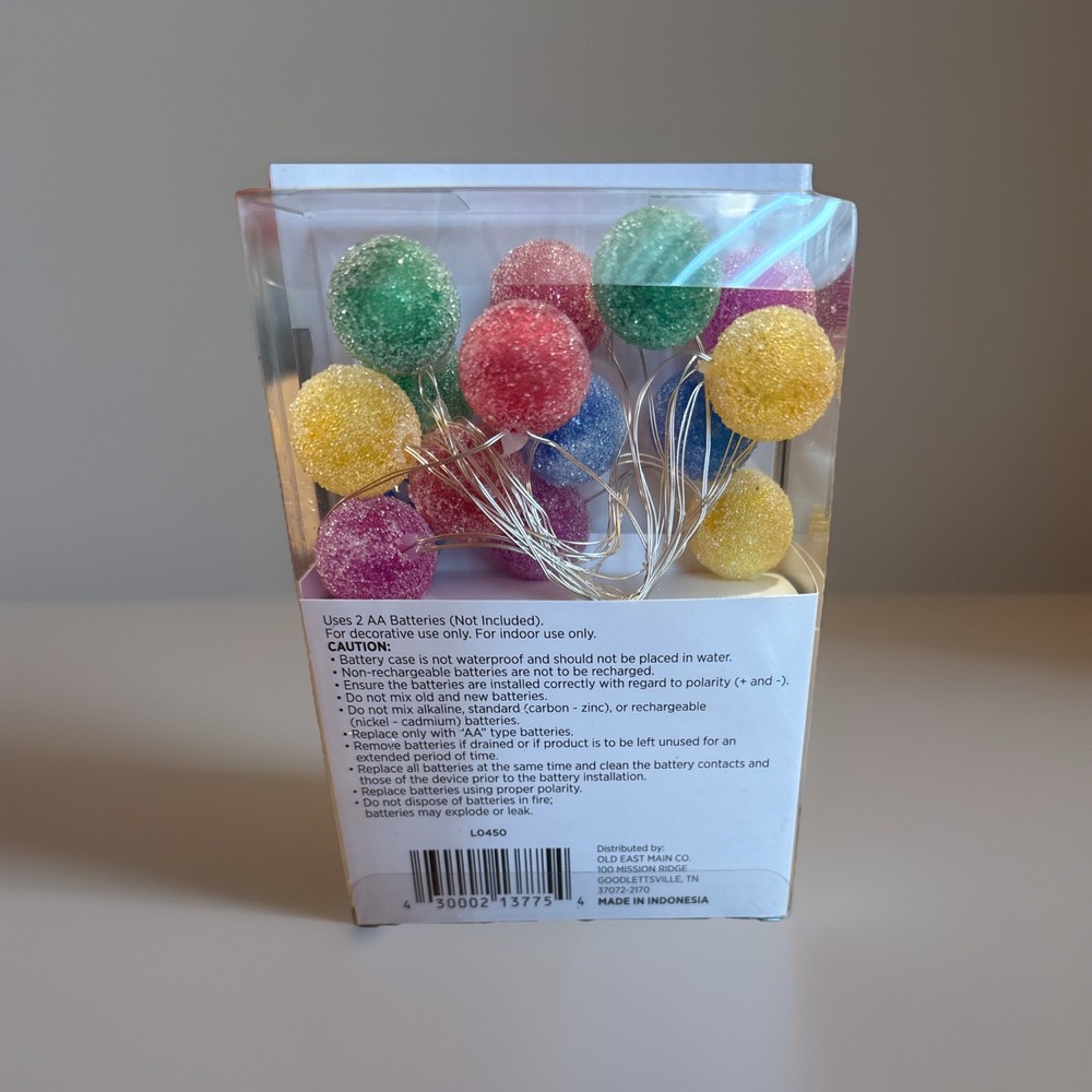 Trueliving String Light Battery Operated Gumdrop