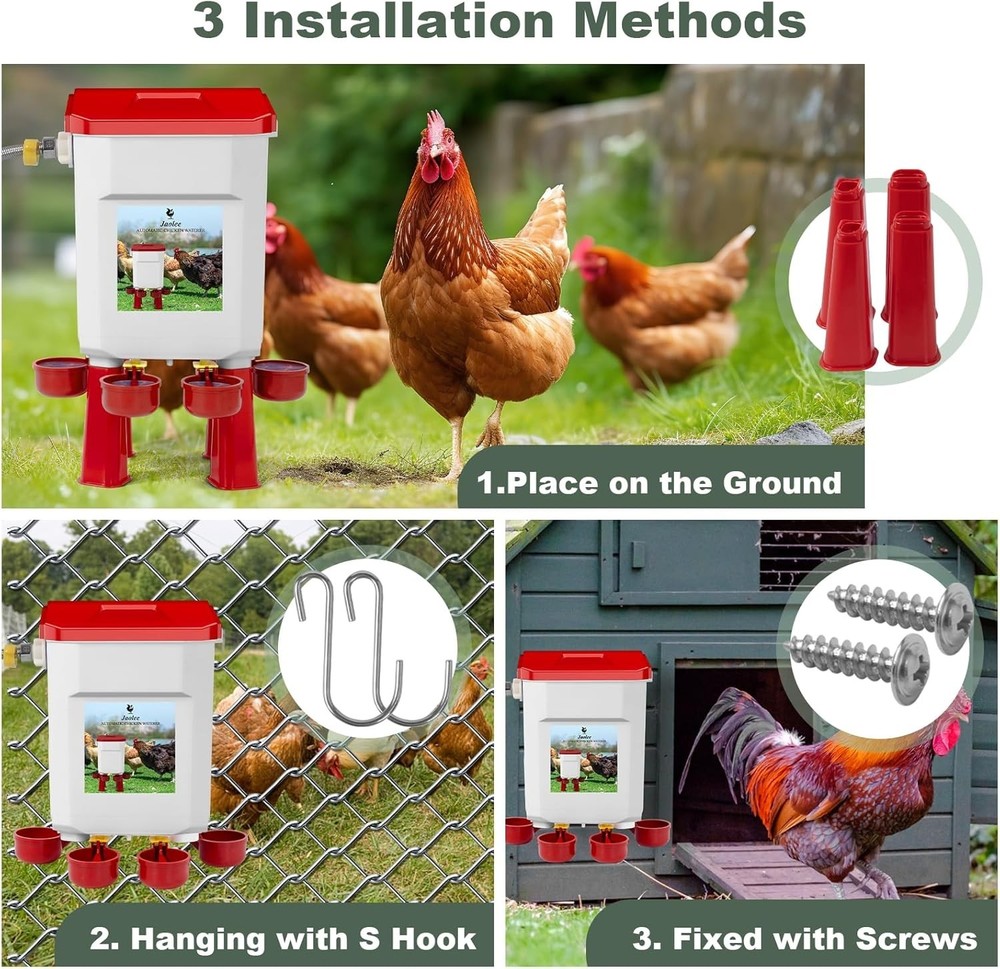 Automatic Chicken Waterer Large Chicken Waterer System Pou