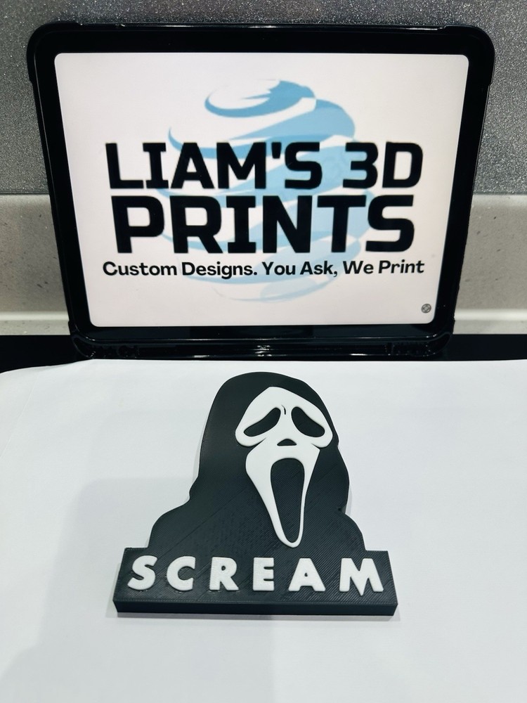 Decorative Scream Ghostface Film table stand logo display pops