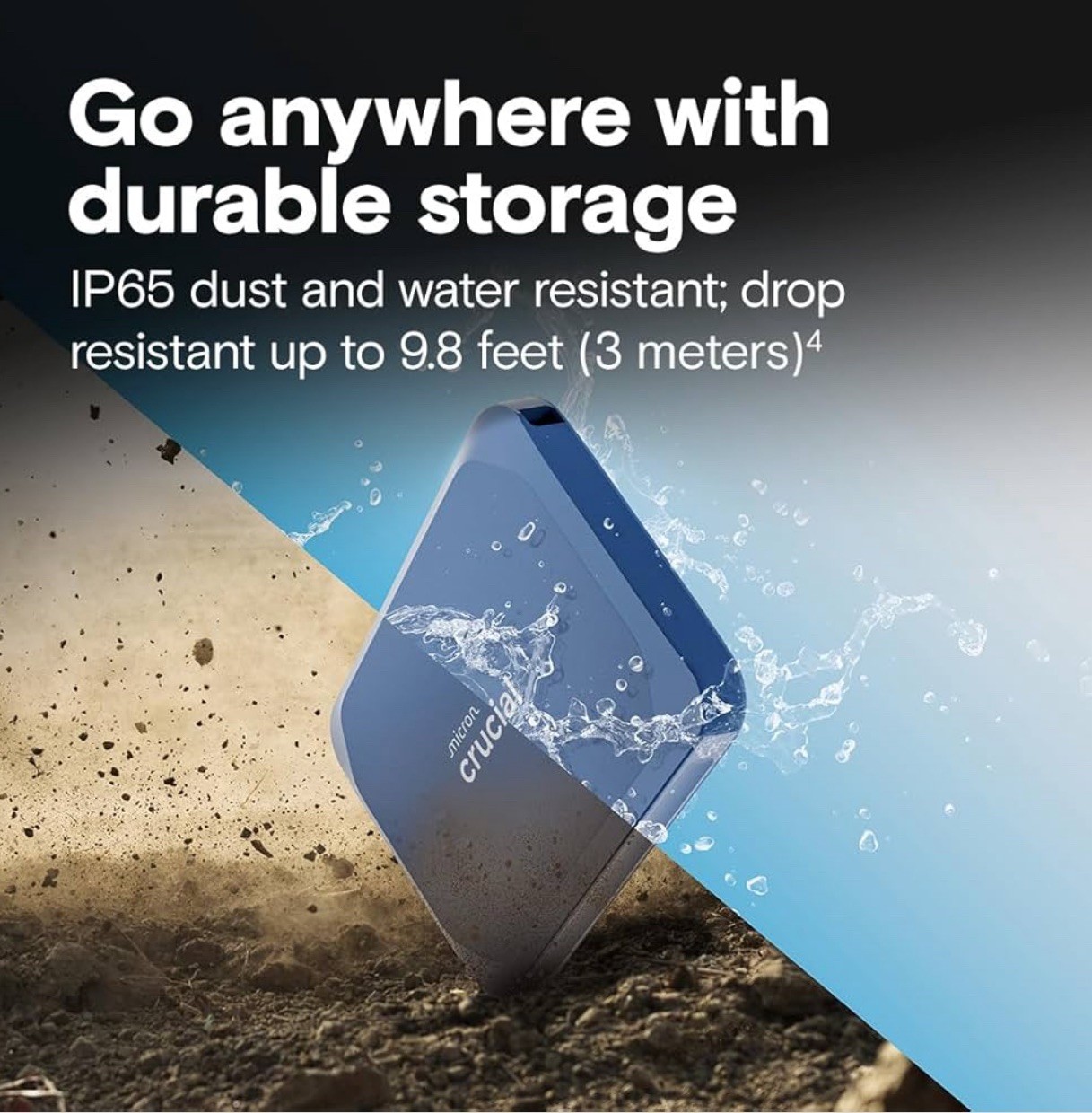 Crucial X10 2TB Portable SSD, Up to 2,100MB/s, USB 3.2 USB-C, External Solid ...