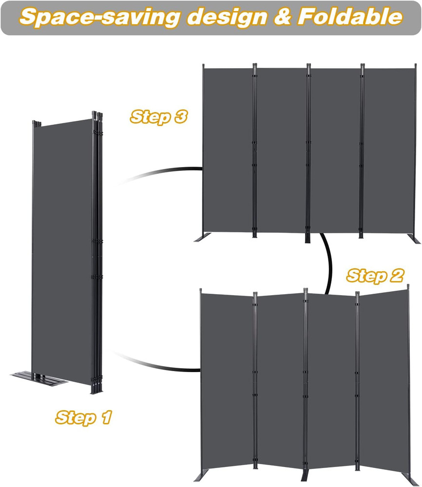 Divisor de pared, divisores de ambiente de 4 paneles