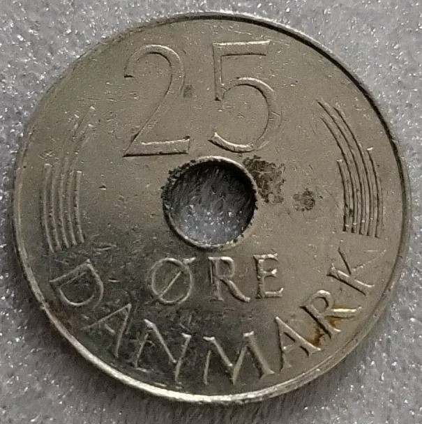 1976 25 Ore (Denmark) (Copper-Nickel) (B348)