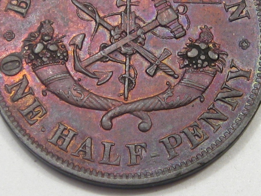 UNC 1854 ½ Penny Token Upper CANADA. #55