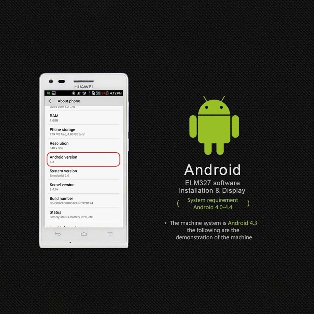 Bluetooth OBD2 Adapter, OBDⅡ Scanner and App for iPhone/iPad Android Code Reader