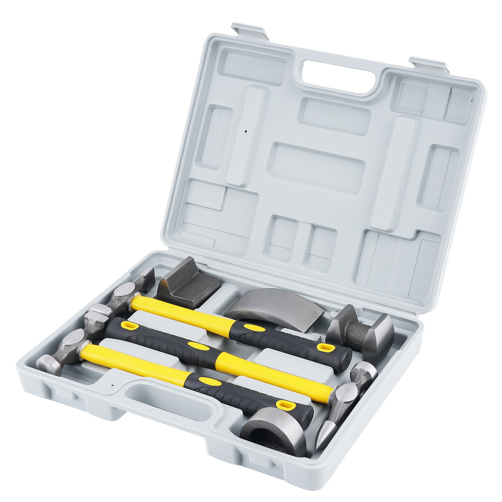 7 Piece Auto Body Hammer Dolly Set Car Dent Repair Tool Kit Steel Fiberglass