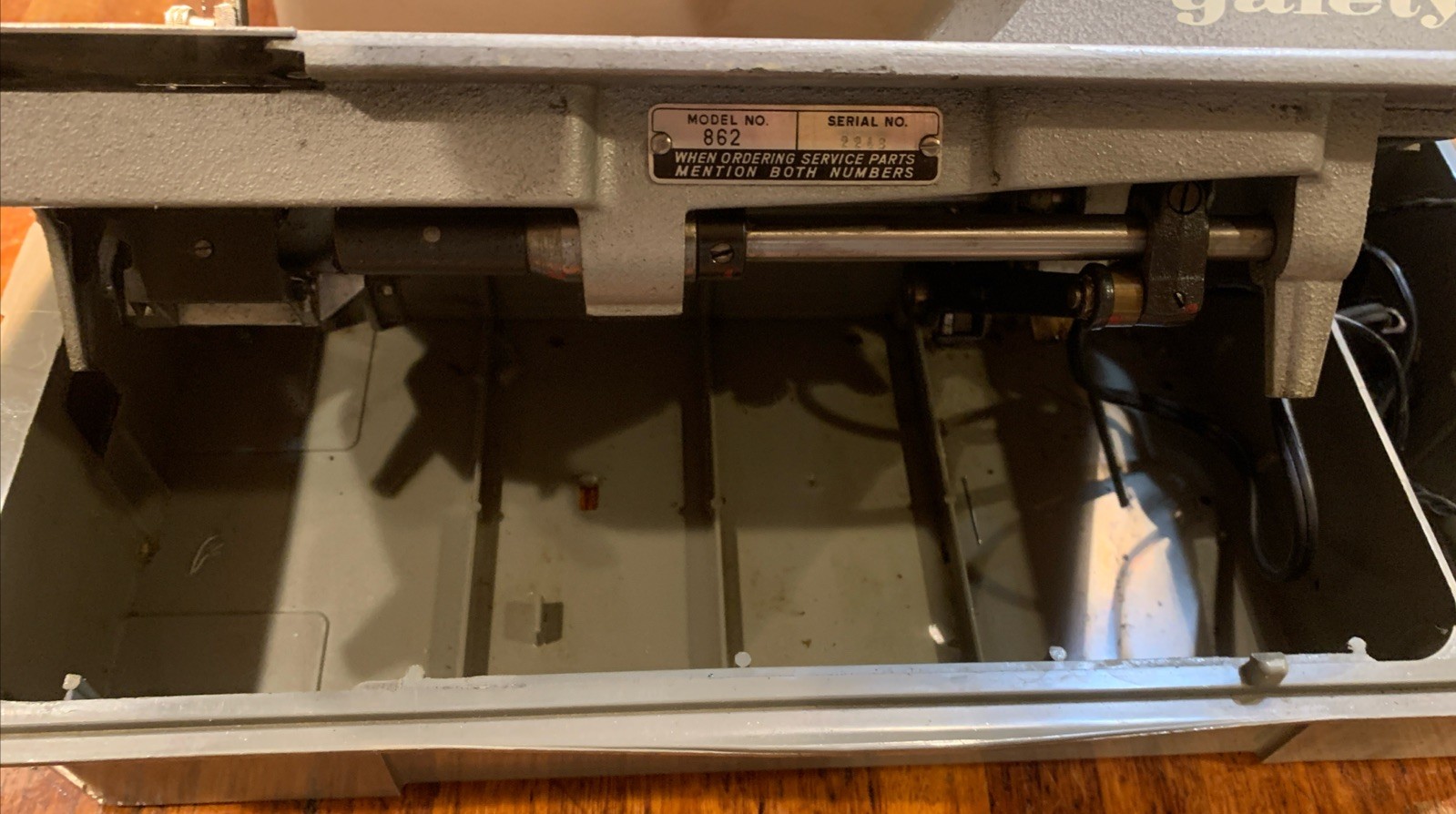 Vintage WHITE Gaiety Sewing Machine Model 703 with Pedal And Cover *Read