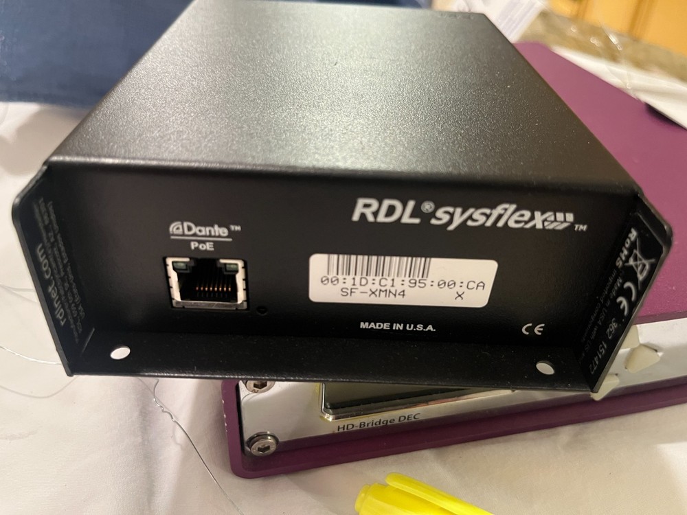 RDL SF-XMN4 Microphone to Network Interface - New Open Box