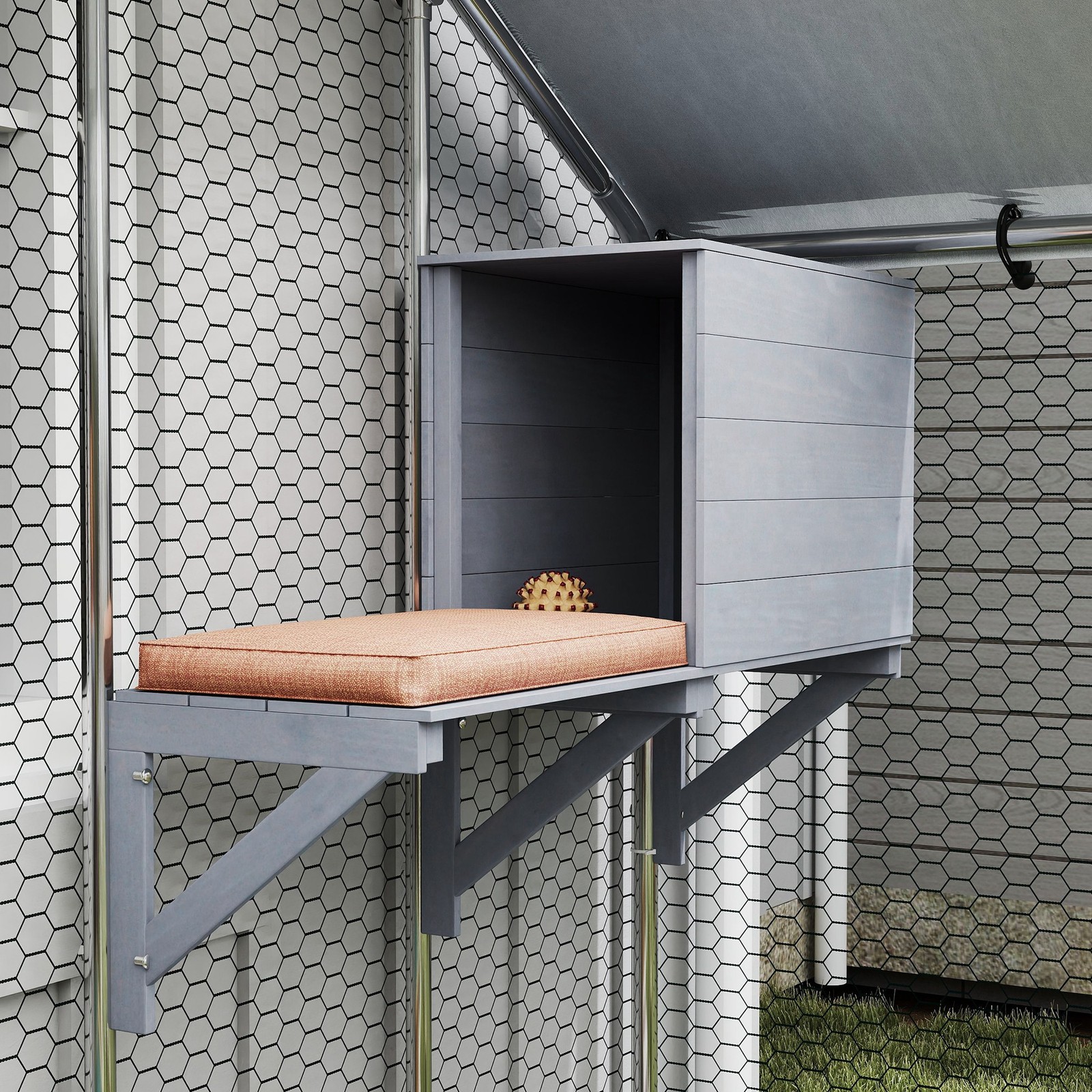 94.5" Extra Large Catio, Outdoor Cat Enclosure with Waterproof Cover