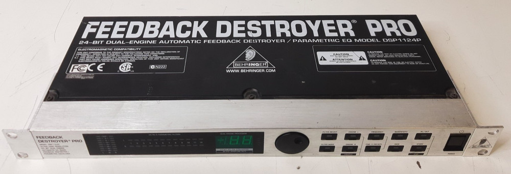 Behringer Feedback Destroyer Pro DSP1124P POWER TESTED